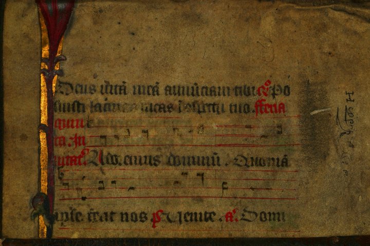 latin manuscript with red text